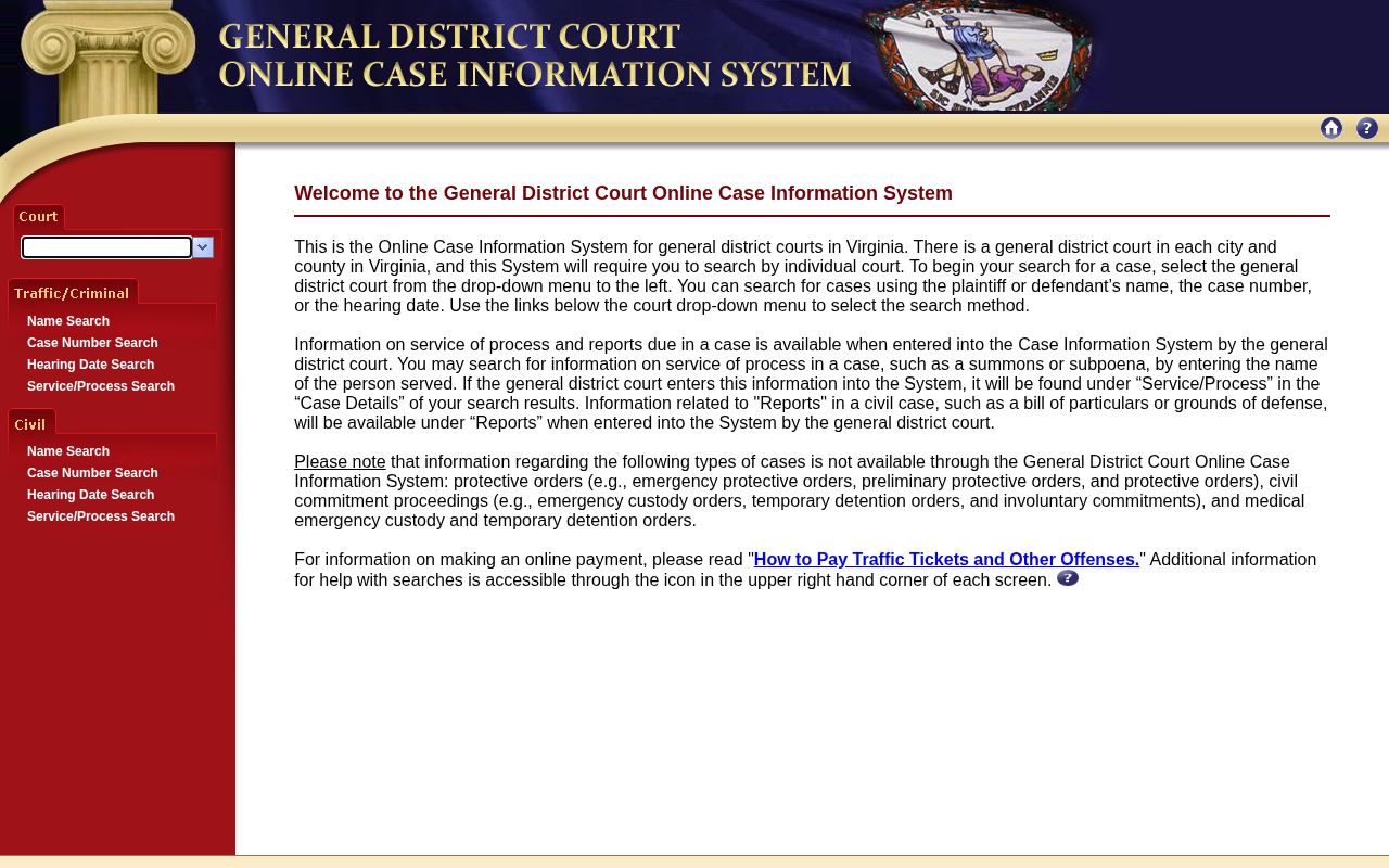 Henrico County court disposition record search